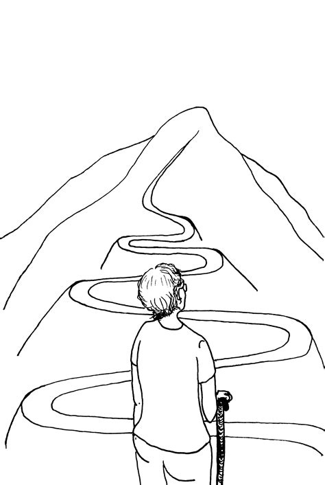 Winding Road Coloring Page Pages Sketch Coloring Page