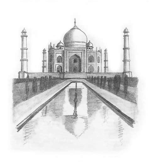 Taj Mahal Drawing Art Drawings Drawings Art Sketches