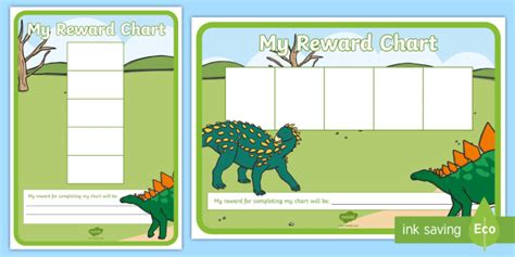 Dinosaur Reward Chart Free Printable Free Printable Templates