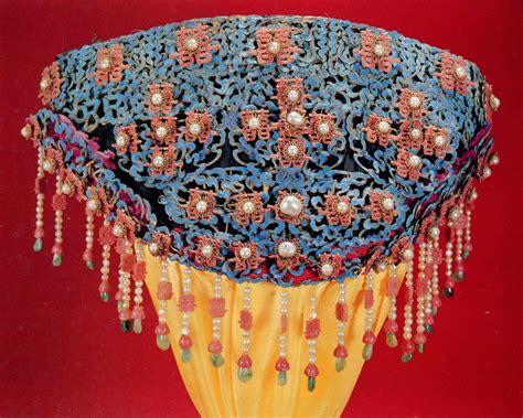 A Qing Dynasty Era Double Happiness Wedding Headdress Covered With