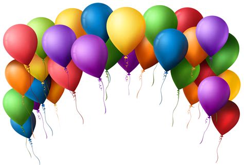 Transparent Background Birthday Balloons Png Clip Art Library