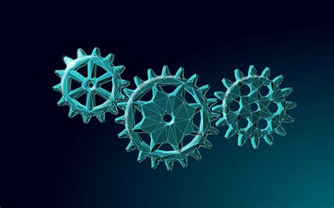 3d Gears Work Progress Concept Wheel Industry Mechanism Engineering