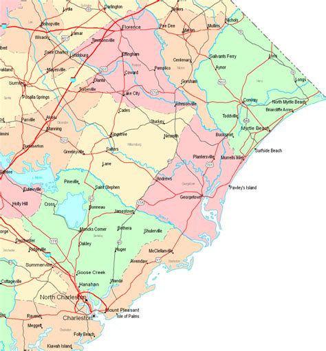 Online Map Of Southeast South Carolina