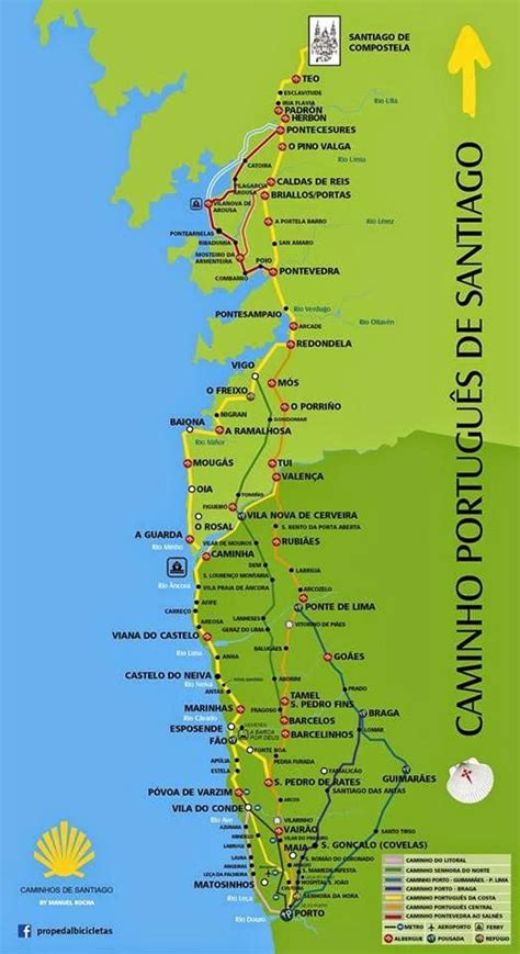 Etwas Deaktivieren Schublade Karte Camino Portugues Route Beschreiben