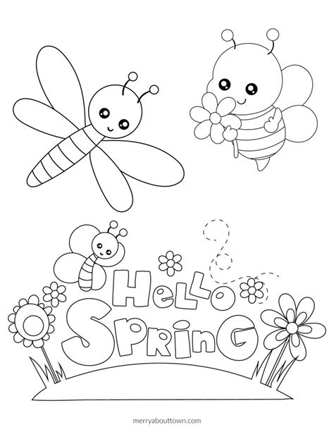 It makes for a great learning time too. Free Printable Spring Coloring Sheets - Merry About Town