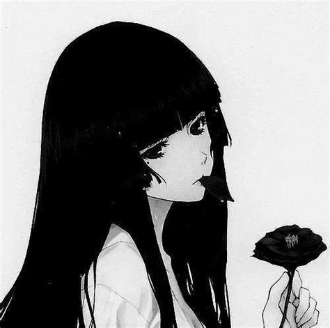 Picture Of Black And White Anime Girl Anime Girl