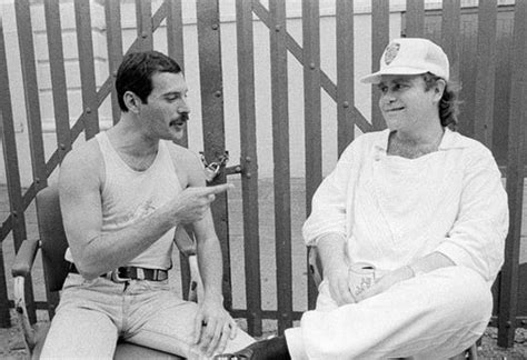 Freddie Mercury And Elton John Live Aid Backstage At The Wembley