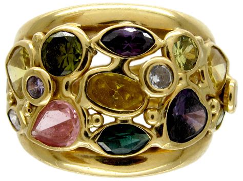 multi gemstone ring 881b the antique jewellery company