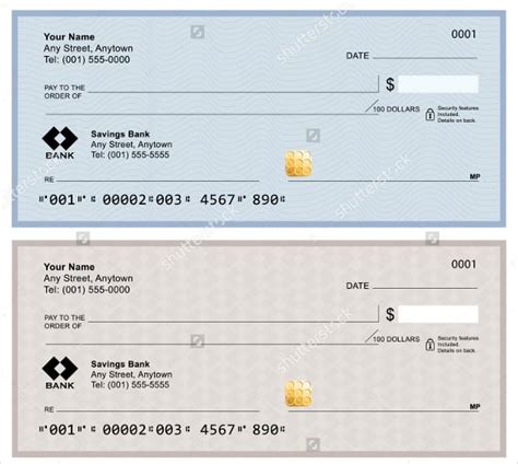 7 Blank Check Templates For Microsoft Word Templates Front