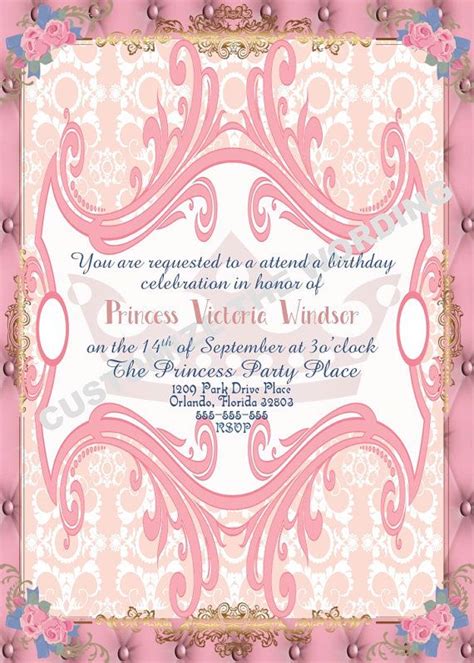 Princess Aurora Sleeping Beauty Inspired Invitation Fairytale Birthdays