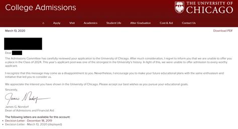Uchicago Early Action Decision Date