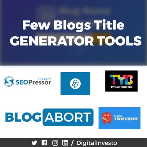 5 Blogs Title Generator Tools In 2020 Blog Titles Title Generator