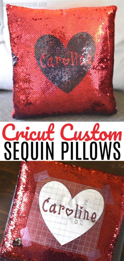 Cricut Custom Sequin Pillows Diy Kids Pillows Pillow Tutorial