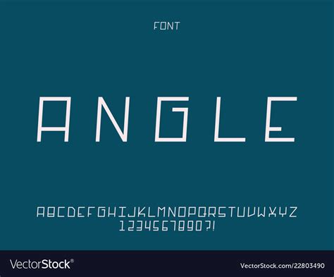 Angle Font Alphabet Royalty Free Vector Image Vectorstock