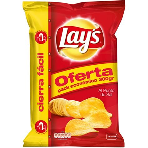 Patatas Fritas Al Punto De Sal Sin Gluten Bolsa 300 G · Lays