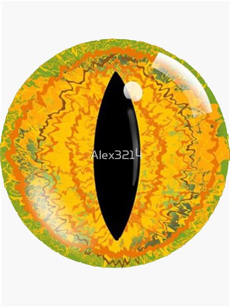 Yellow Dragon Eye Sticker For Sale By Alex3214 Redbubble