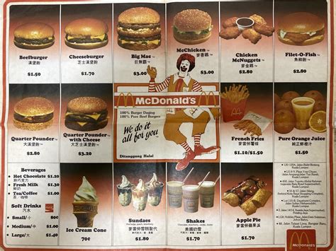 The golden arches logo, mcdonald's and happy meal are registered trademarks of mcdonald's corporation and its affiliates. I just found this really old McDonald's menu at home ...