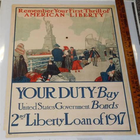 Sold Price Vintage 1917 Original Wwi Remember Your First Thrill Of