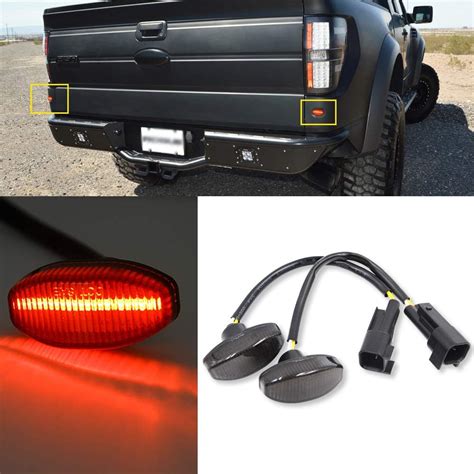 Amazon Com Pcs Led Side Marker Lights Rear Lamps For Ford F Svt Raptor Smoked