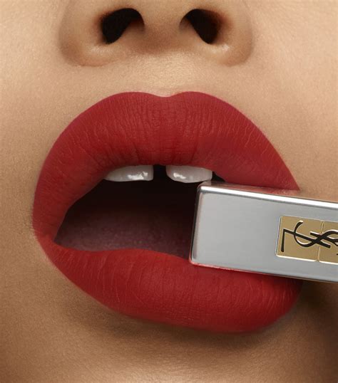 YSL Red Rouge Pur Couture The Slim Sheer Matte Lipstick Harrods UK