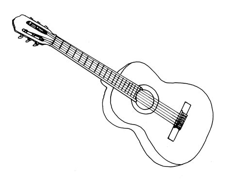Acoustic Guitar Line Drawing At Explore Collection