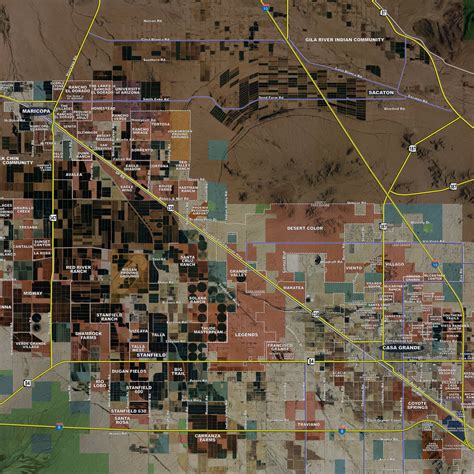 Pinal County Rolled Aerial Map Landiscor Real Estate Mapping