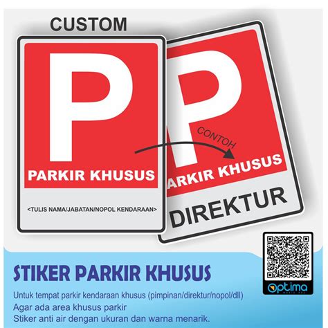 Jual Stiker Parkir Khusus Bisa Custom Shopee Indonesia