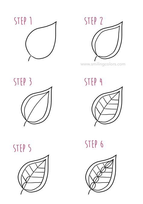 Leaf Drawing Step By Step Tutorial Start Doodling Today