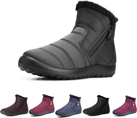 botas de nieve para mujer camfosy botines de invierno impermeables piel interior cálida zapatos