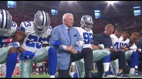 Dallas Cowboys Kneel As A Team Before National Anthem In Arizona