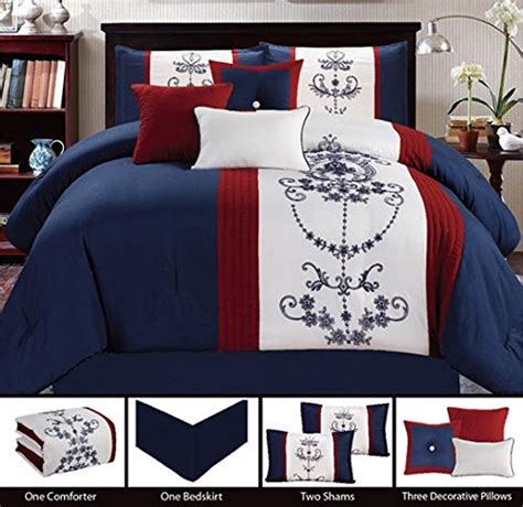 Red White Blue Bedding And Comforter Set Abstract Color Comfy Bedding