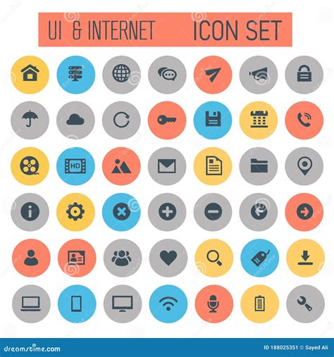 Complete Uiux Icon Set Collection Of Ui And Ux Flat Icons Flat