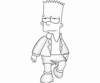 Bart Simpsons Coloring Drawing Simpson Characters Cartoon