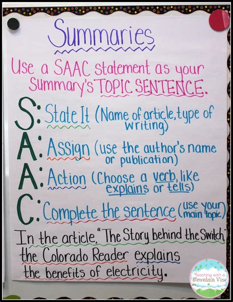 How To Write A Three Sentence Summary