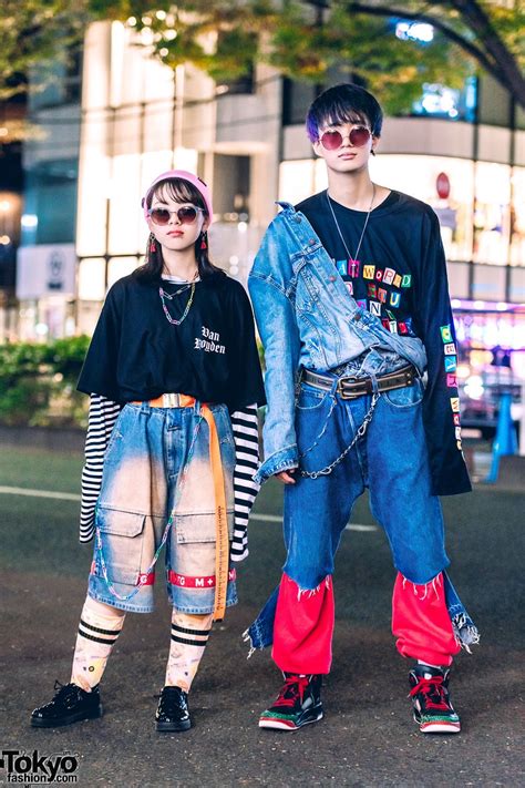 Harajuku Duo In Vintage Denim Japanese Street Styles W Owell