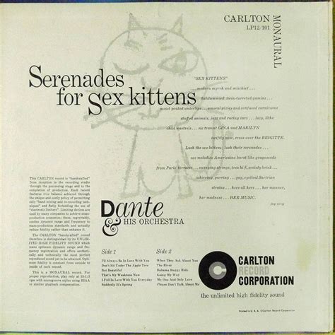 Entre Musica Dante And His Orchestra Serenades For Sex Kittens 1958