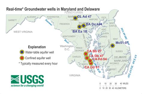 Water Data Ground Water Information Usgs Water Resources Of Maryland Delaware And Dc