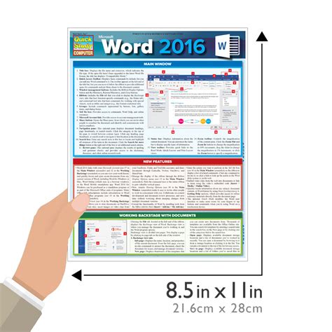 Quickstudy Microsoft Word 2016 Laminated Reference Guide 9781423226055