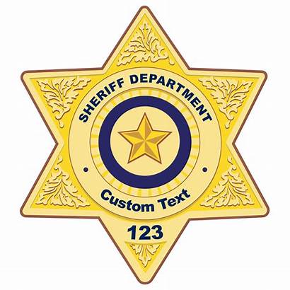 Sheriff Badge Custom Sticker Stickers Police Decals