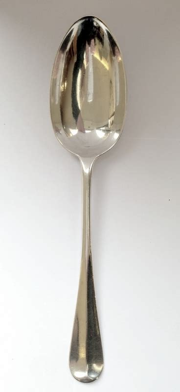 Antique Sterling Silver Victorian Hanoverian Rat Tail Pattern Table Spoon 1899