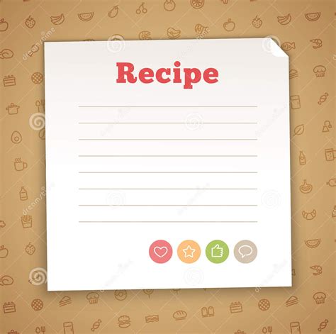 Blank Recipe Card Template