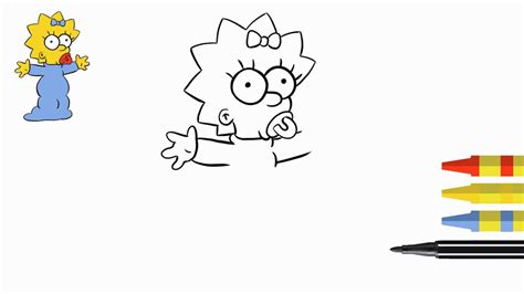 How To Draw Maggie The Simpsons Youtube