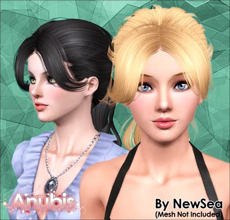 Anubis Sims Stuff Newseas Brooklyn Female Hairstyle ~ Pookletd For