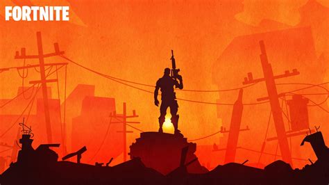 Download Wallpaper 2048x1152 Fortnite Silhouette Video Game Soldier