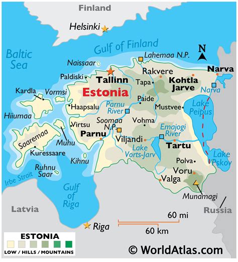 Large Political And Administrative Map Of Estonia Wit