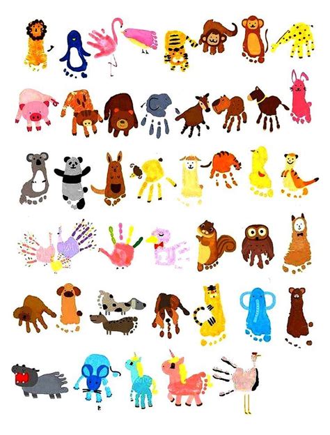 Handprint Animals Preschool Crafts Toddler Art Handprint Art