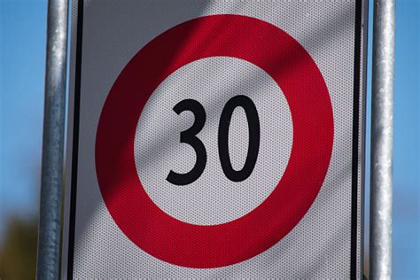 30kmh Speed Limit Sign Stock Photo Download Image Now Number 30