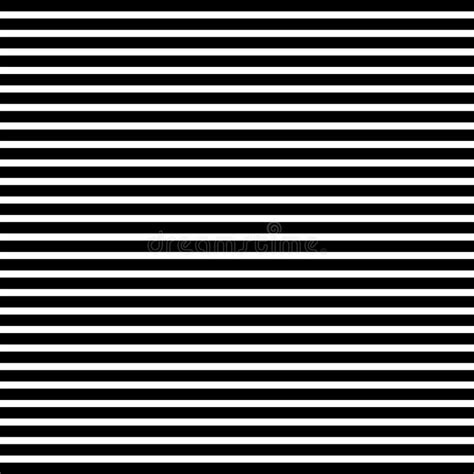 Black And White Horizontal Stripes Vector Seamless Pattern Stock Vector