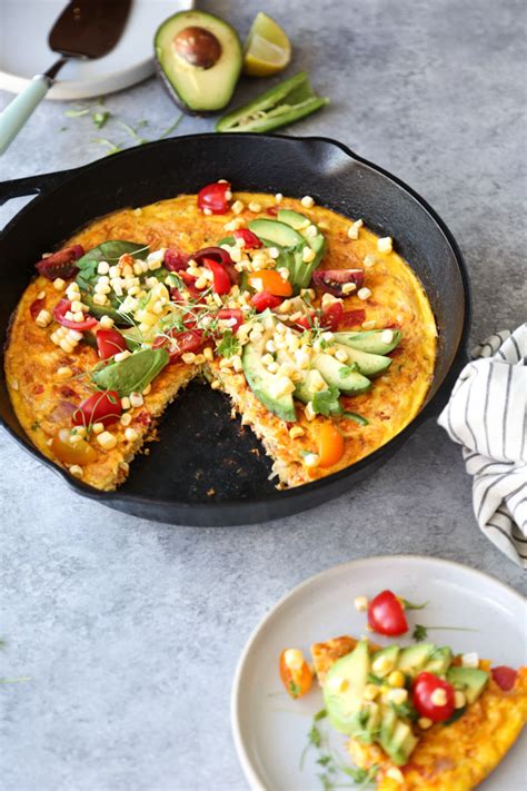 Easy Mexican Breakfast Frittata With Avocado And Corn Salsa
