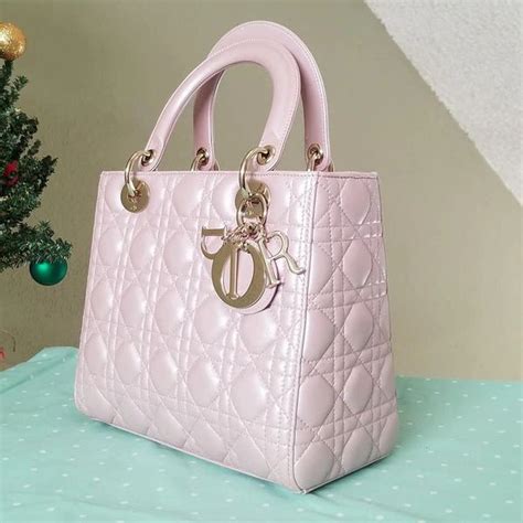 Sold 4100 New Lady Dior Christian Dior Pink Medium Bag Lambskin